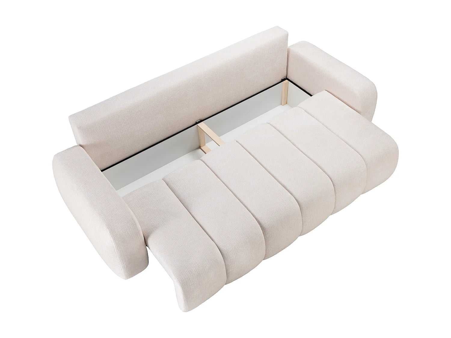 Canapé Bubble 3 places convertible beige - TALIVO