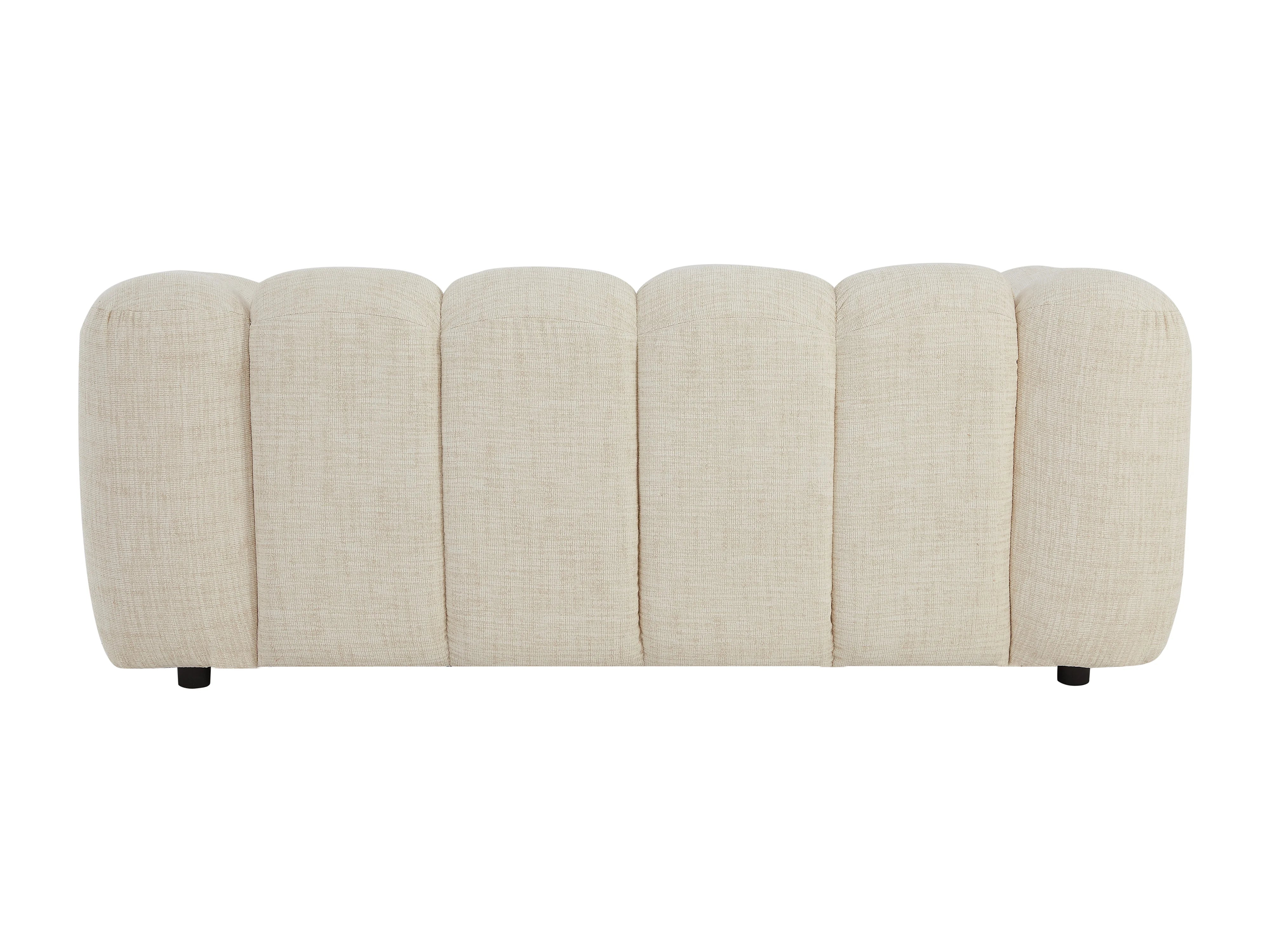Canapé Bubble Organique 2 places en tissu chenille beige - NELIMAR