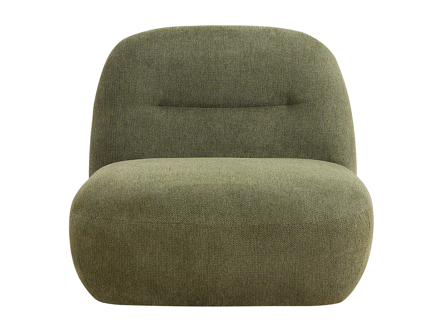 Fauteuil Bubble pivotant en tissu texturé vert - POZETI
