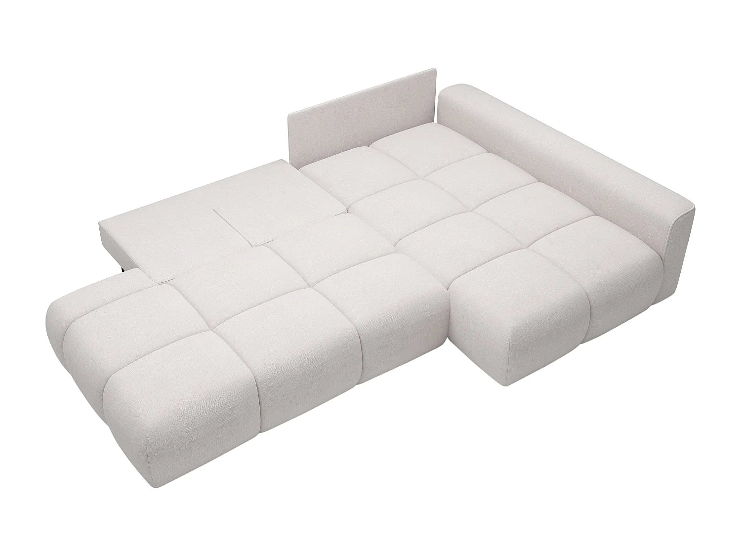 Canapé Bubble d'angle droit convertible beige - MINTURNO