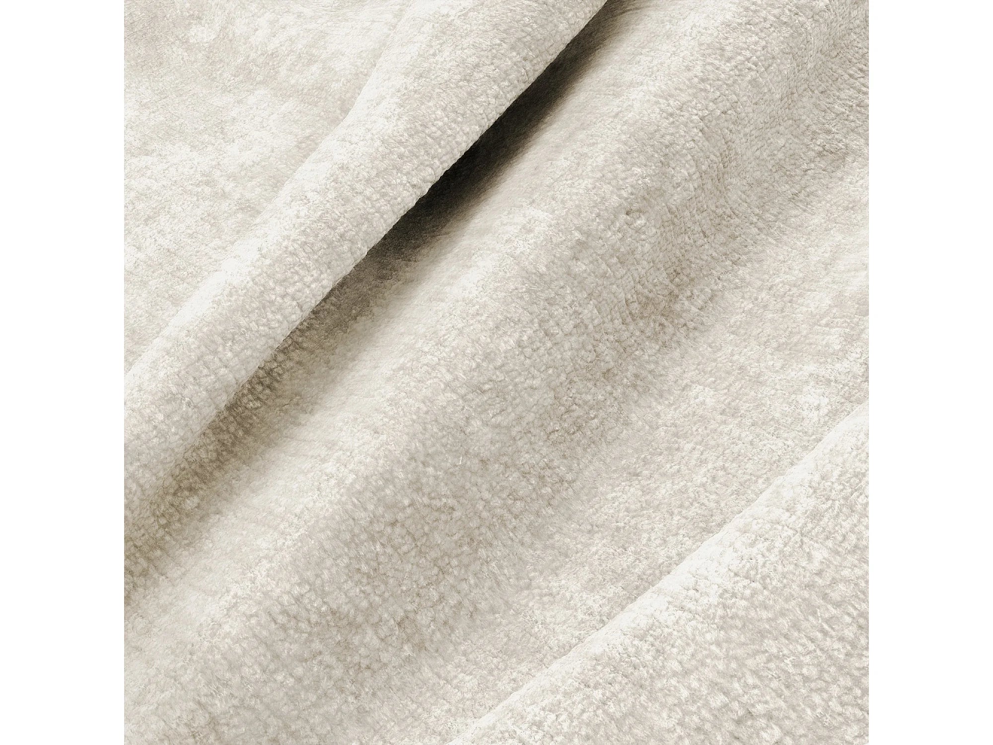 Pouf Bubble en velours texturé crème - NUBI