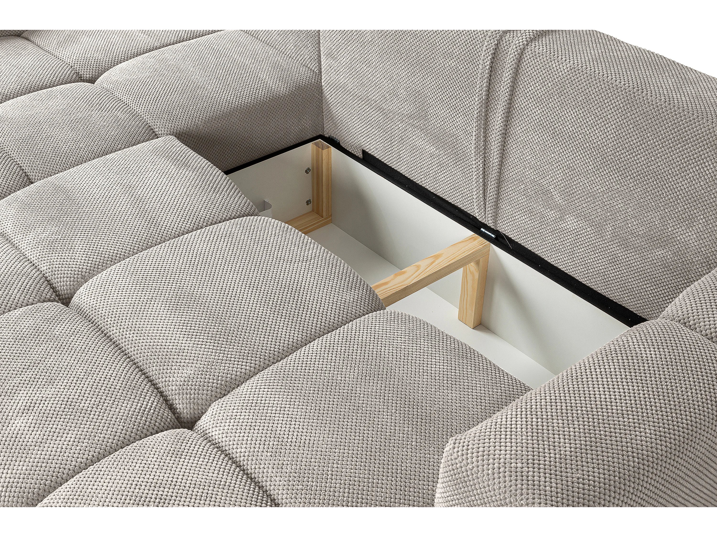 Canapé Bubble d’angle convertible gris – MODENA
