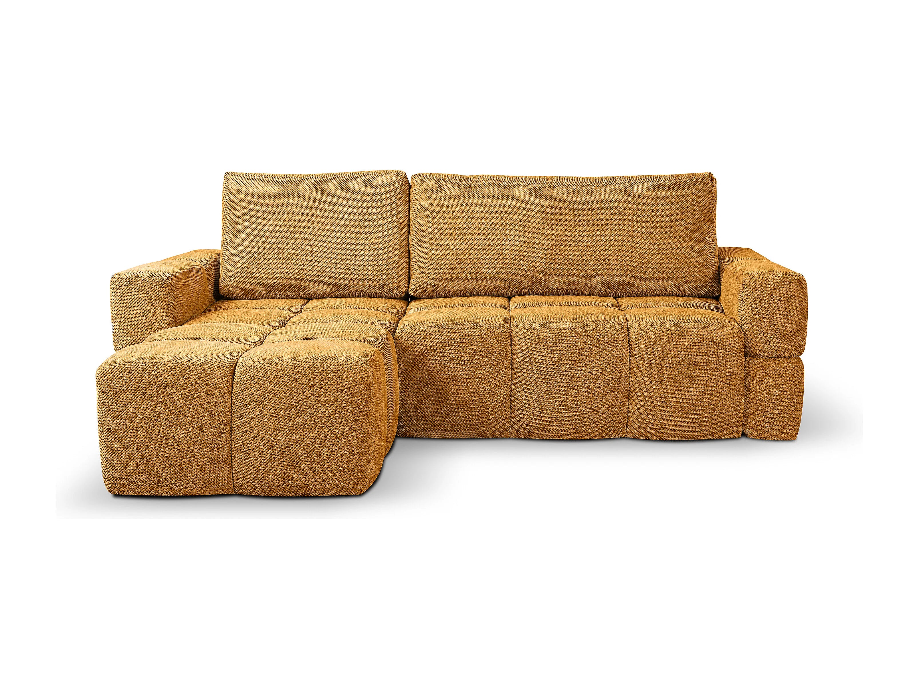 Canapé Bubble d’angle convertible jaune moutarde – MODENA