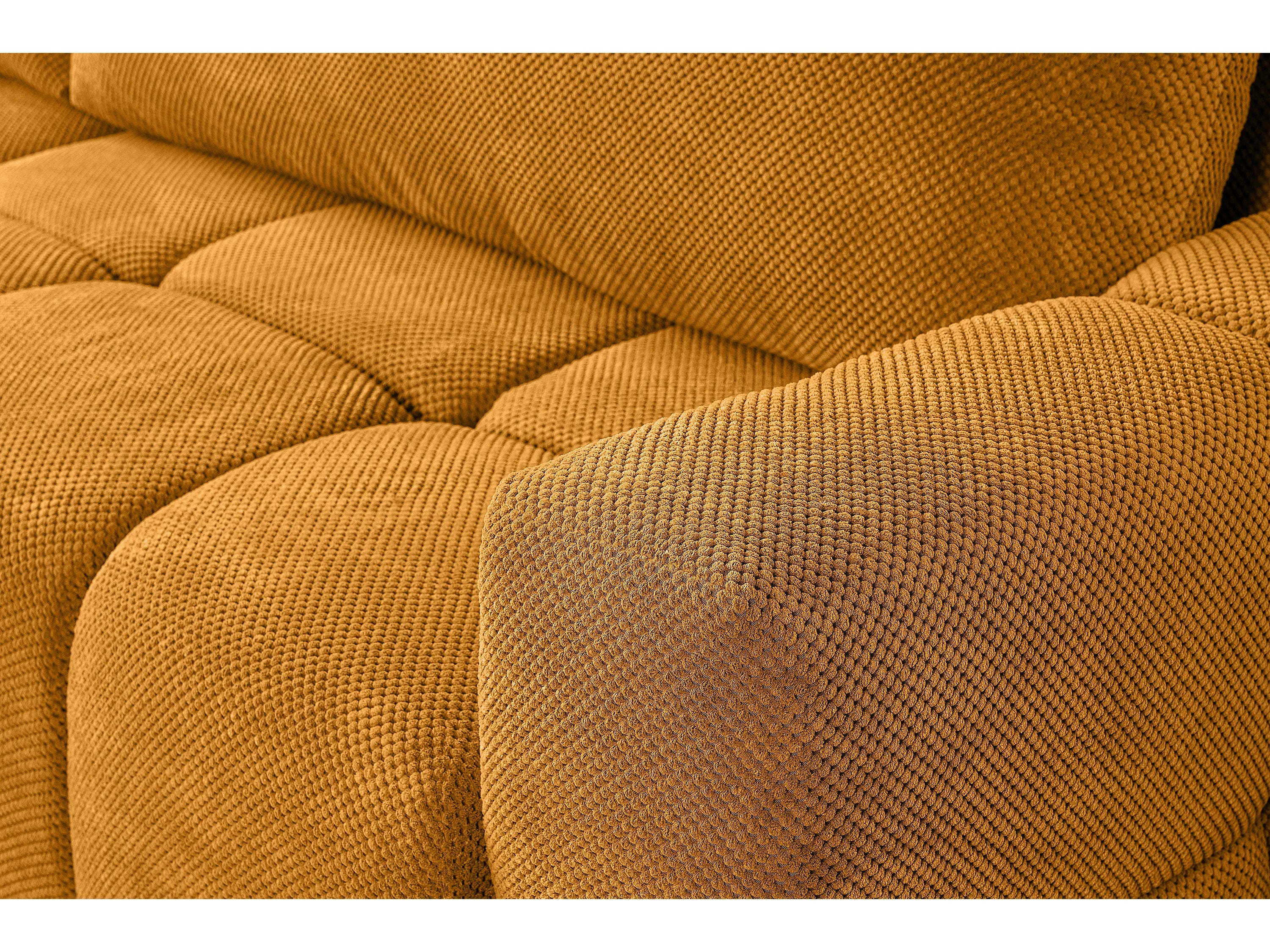 Canapé Bubble d’angle convertible jaune moutarde – MODENA
