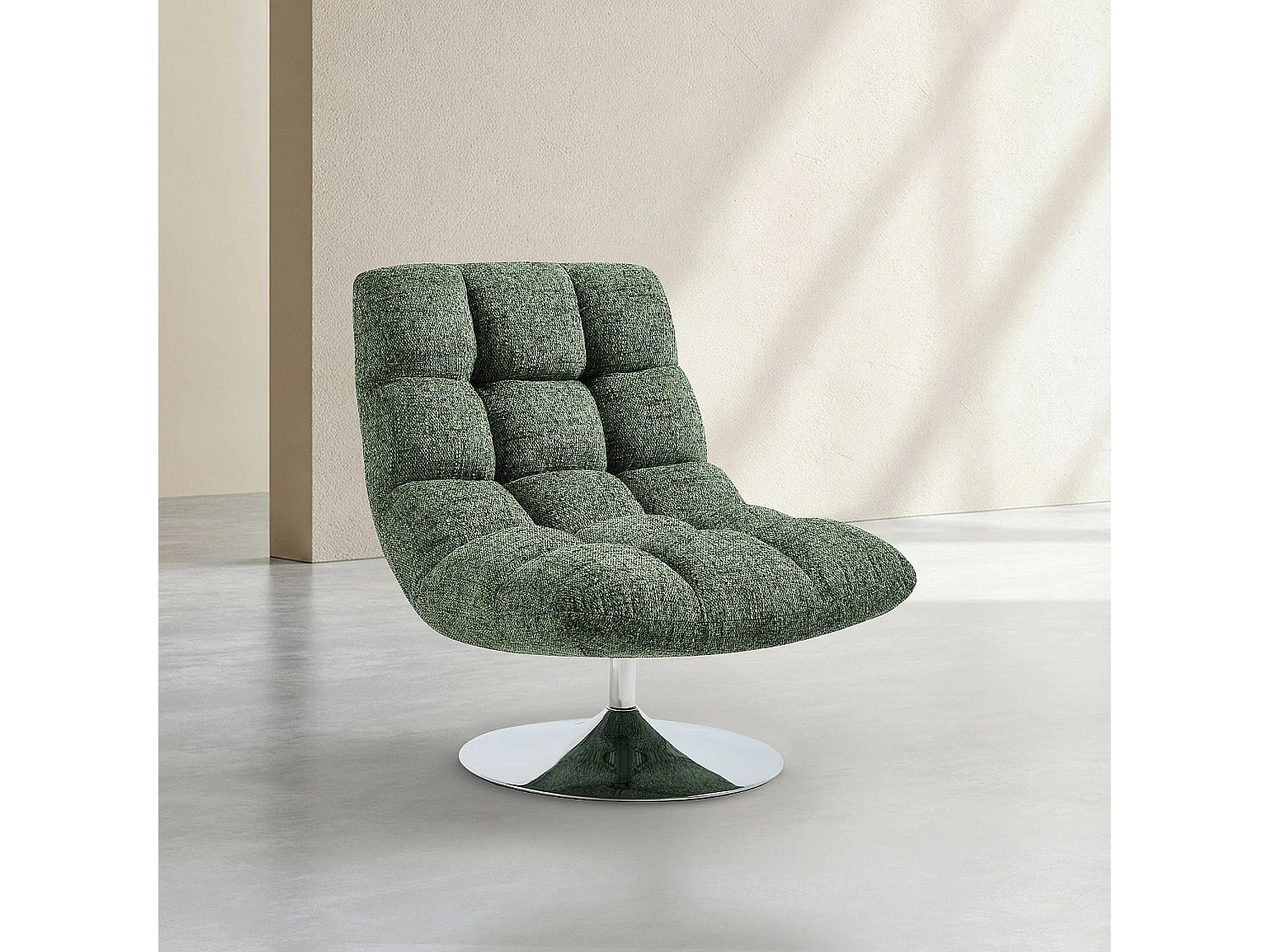 Fauteuil Bubble pivotant vert mélangé - SOGLIO