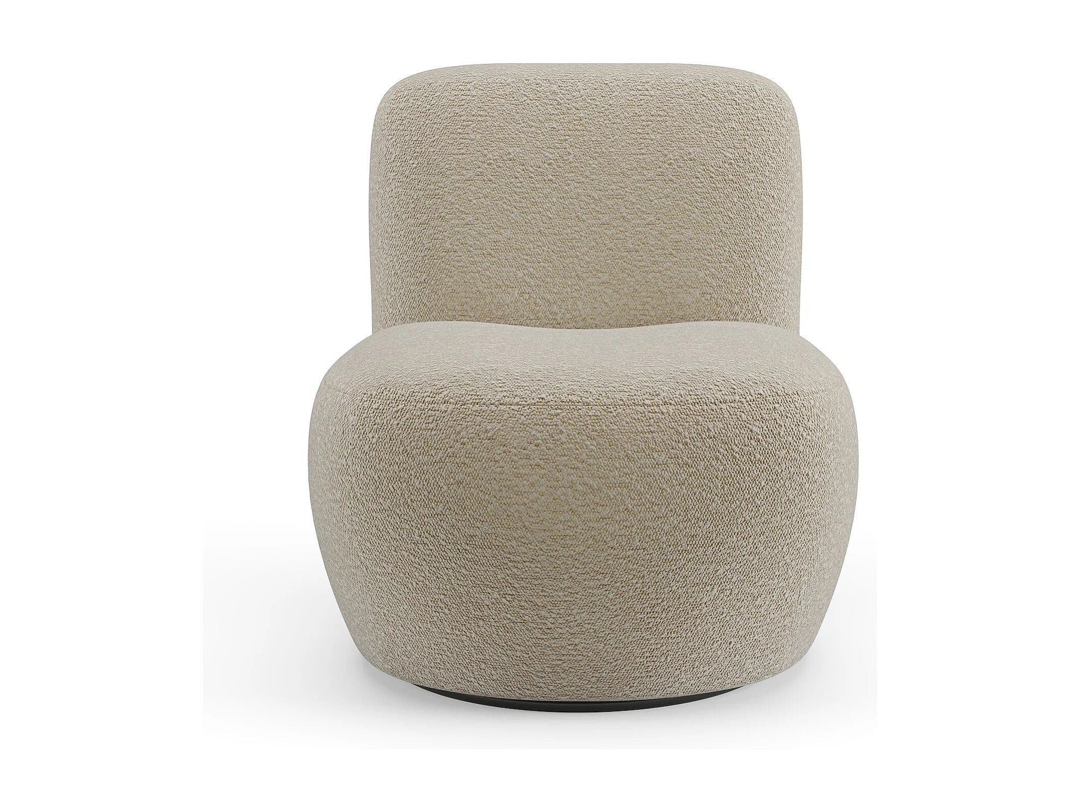 Fauteuil Bubble Design en bouclette taupe - JENA