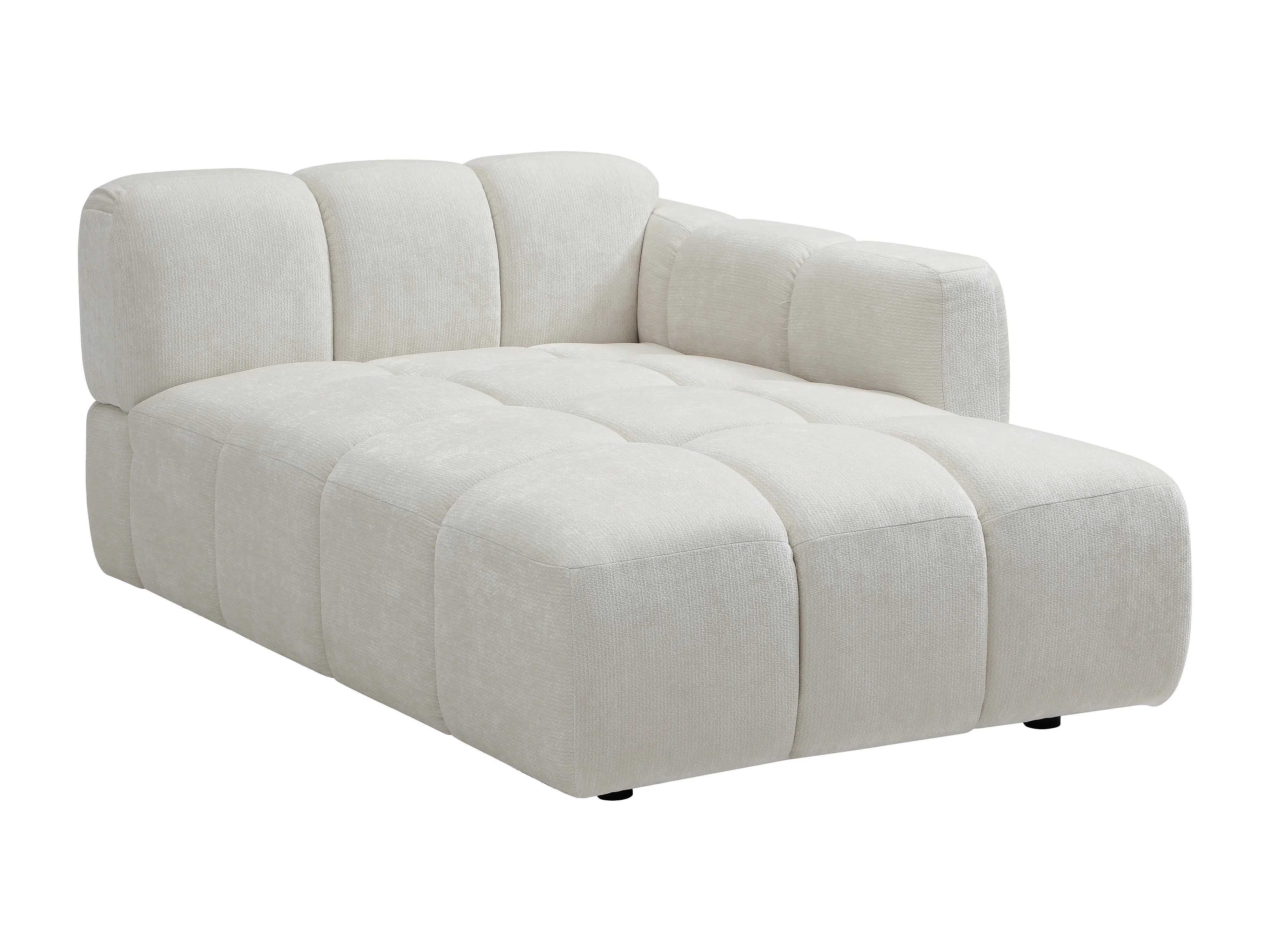Canapé Bubble d'angle modulable 4 places blanc cassé - CARLIVI