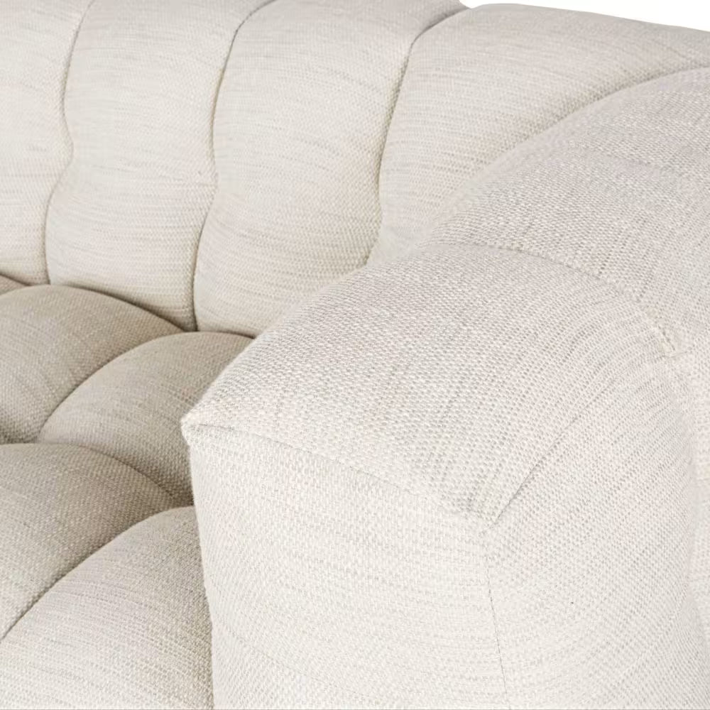Canapé Bubble Capitonné à 3 places beige sable - LILO
