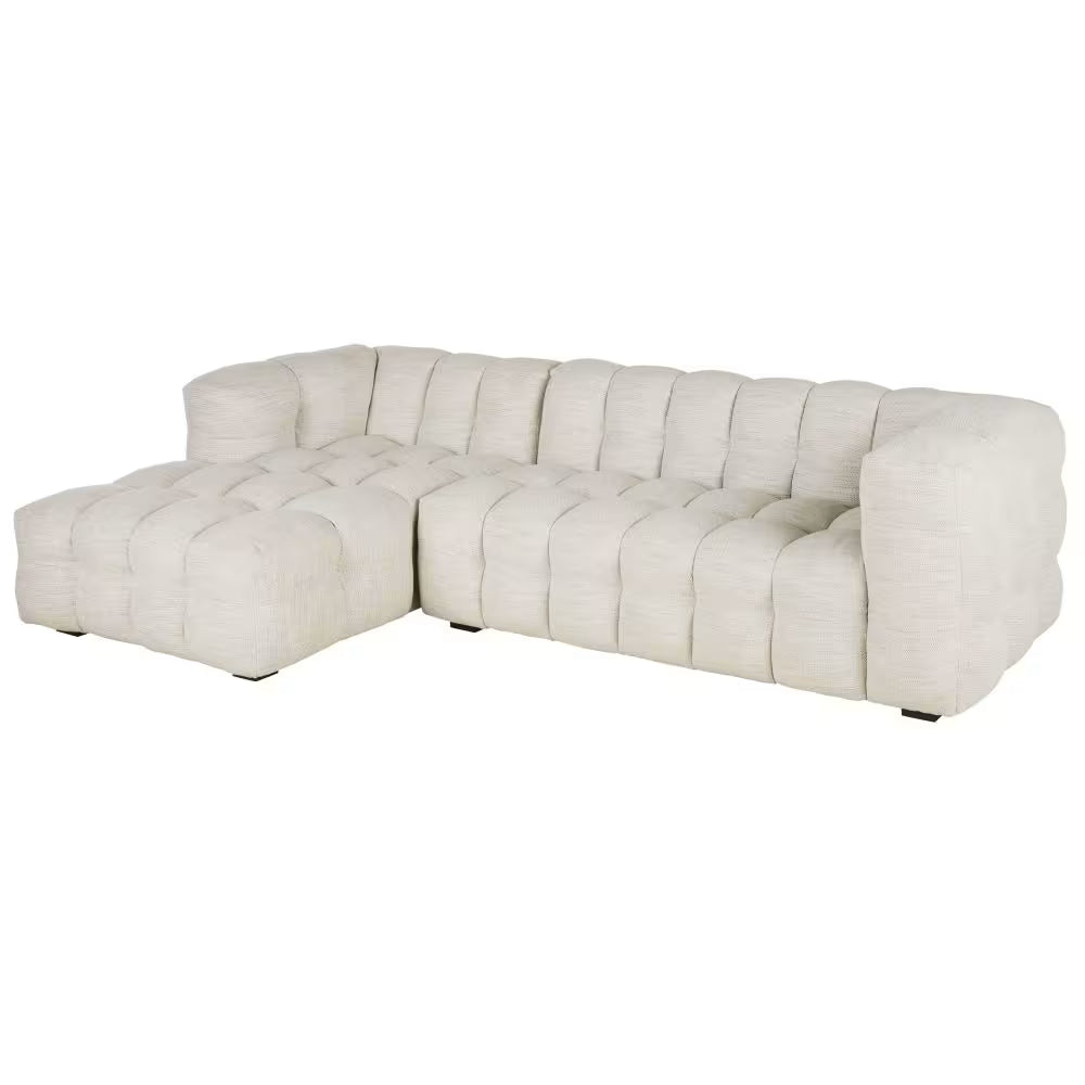 Canapé Bubble d'angle gauche 4/5 places beige sable - LILO