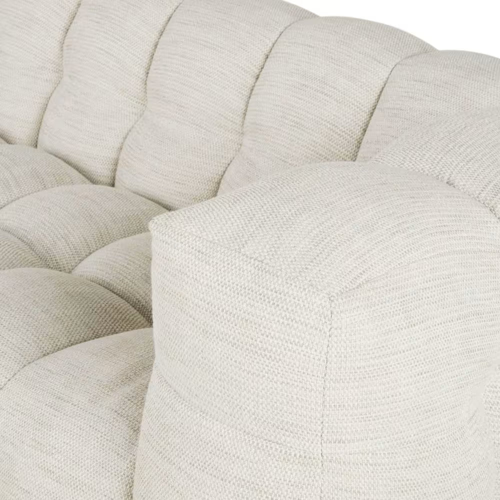 Canapé Bubble d'angle gauche 4/5 places beige sable - LILO