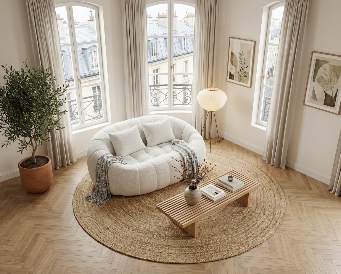 Canapé Pouf Bubble Coquillage 2 places - URBAN