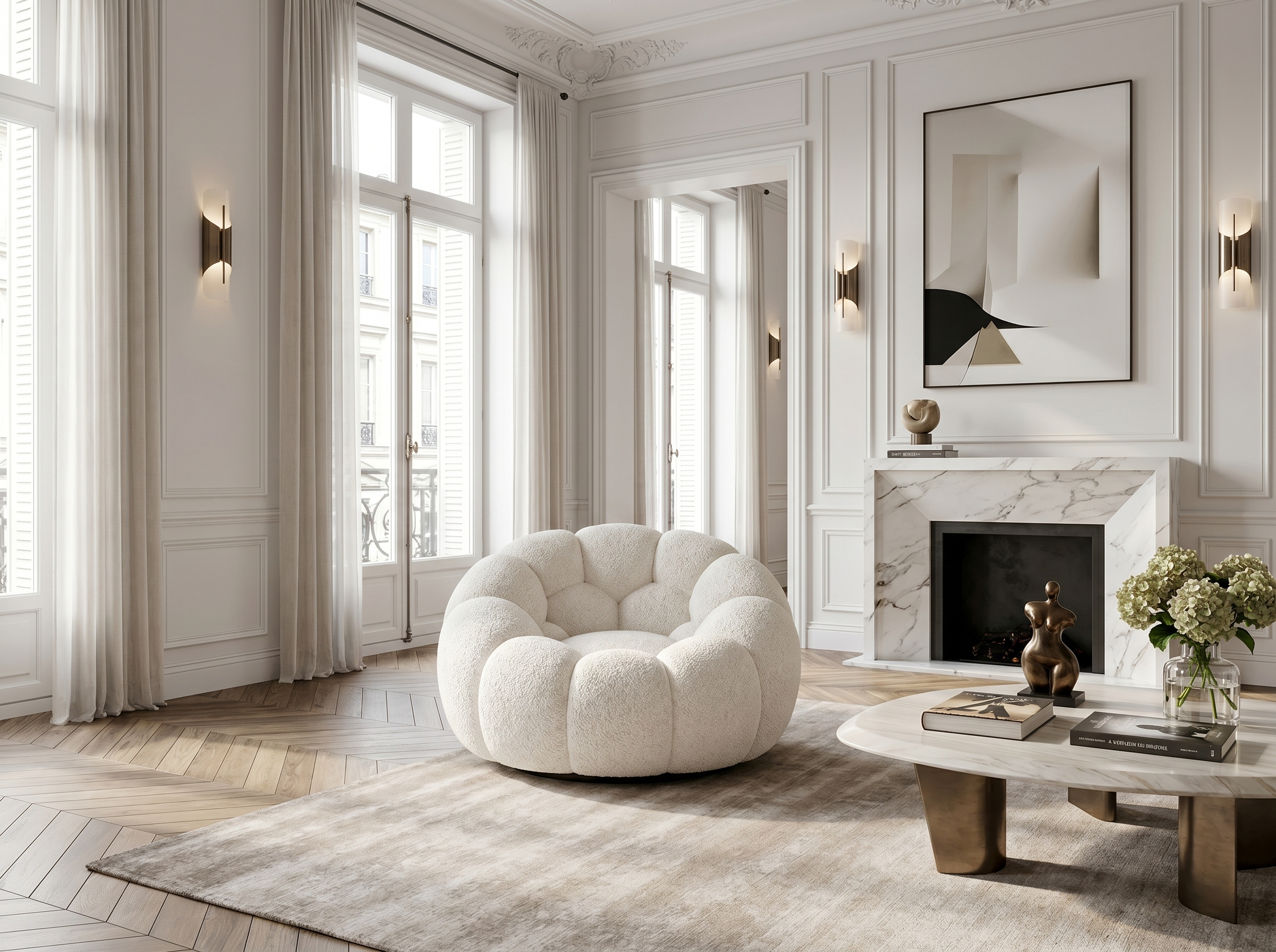 Fauteuil Bubble Blanc Cassé - Cocoon